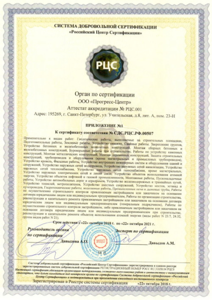 Сертификат ГОСТ Р ИСО 9001-2015 (ISO 9001:2015) - "Российский Центр Сертификации"